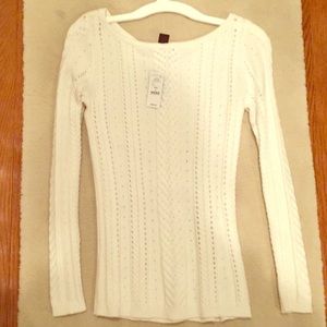 White House Black Market - NWT white cable knit